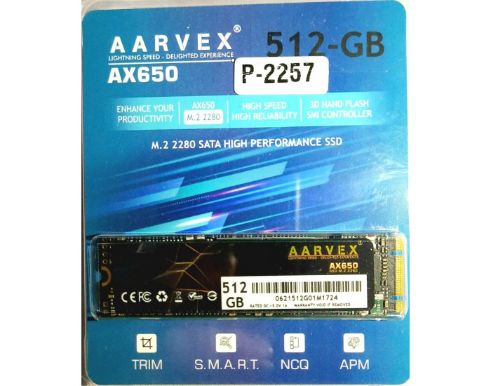 AARVEX SSD 512GB M.2 (AX650)